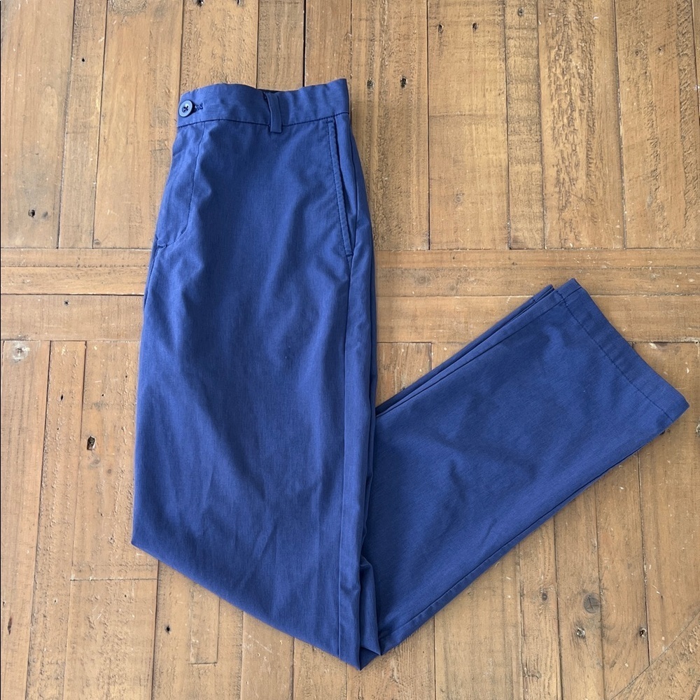 Vineyard Vines performance flat front pants blue kids 18 quick dry